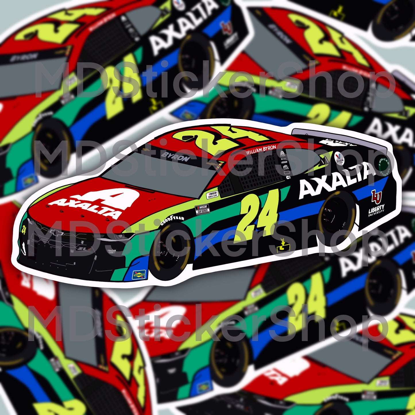 William Byron #24 NASCAR Cup Series Car Vinyl Sticker