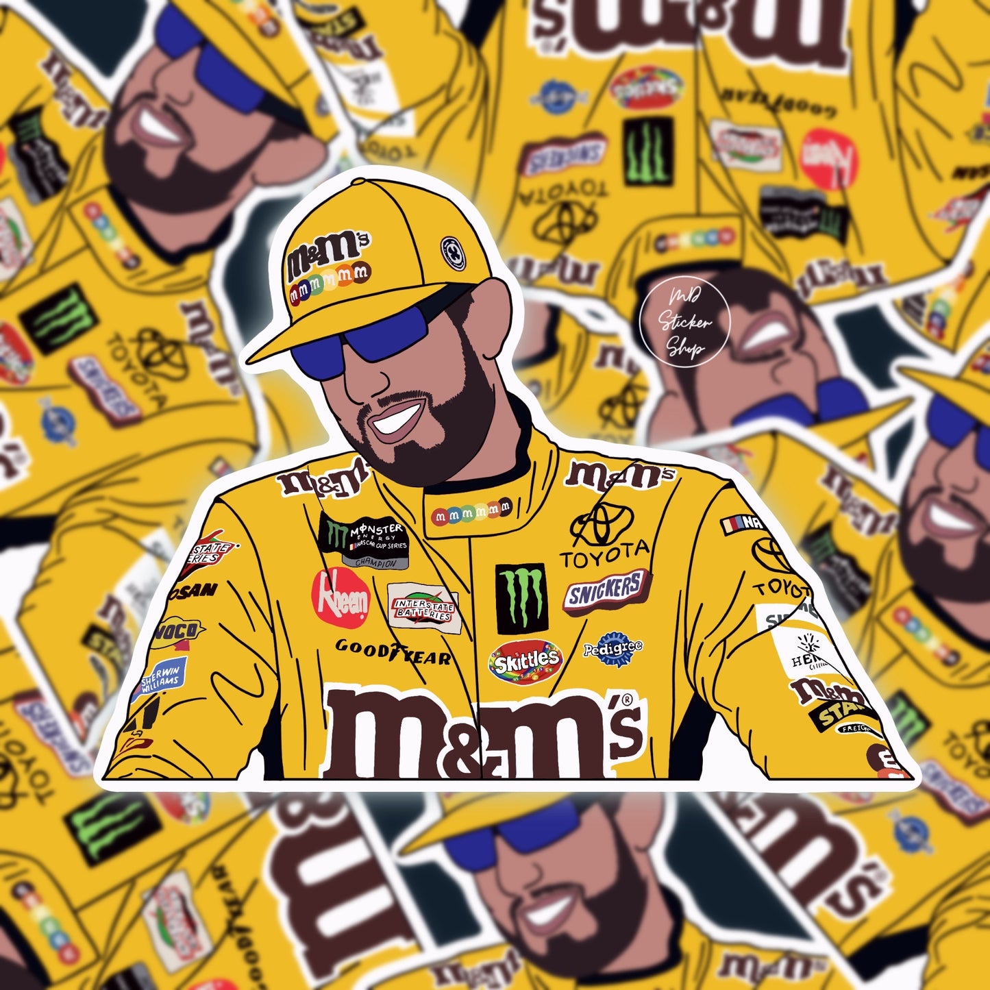 Kyle Busch #18 NASCAR Cup Driver Silhouette Sticker