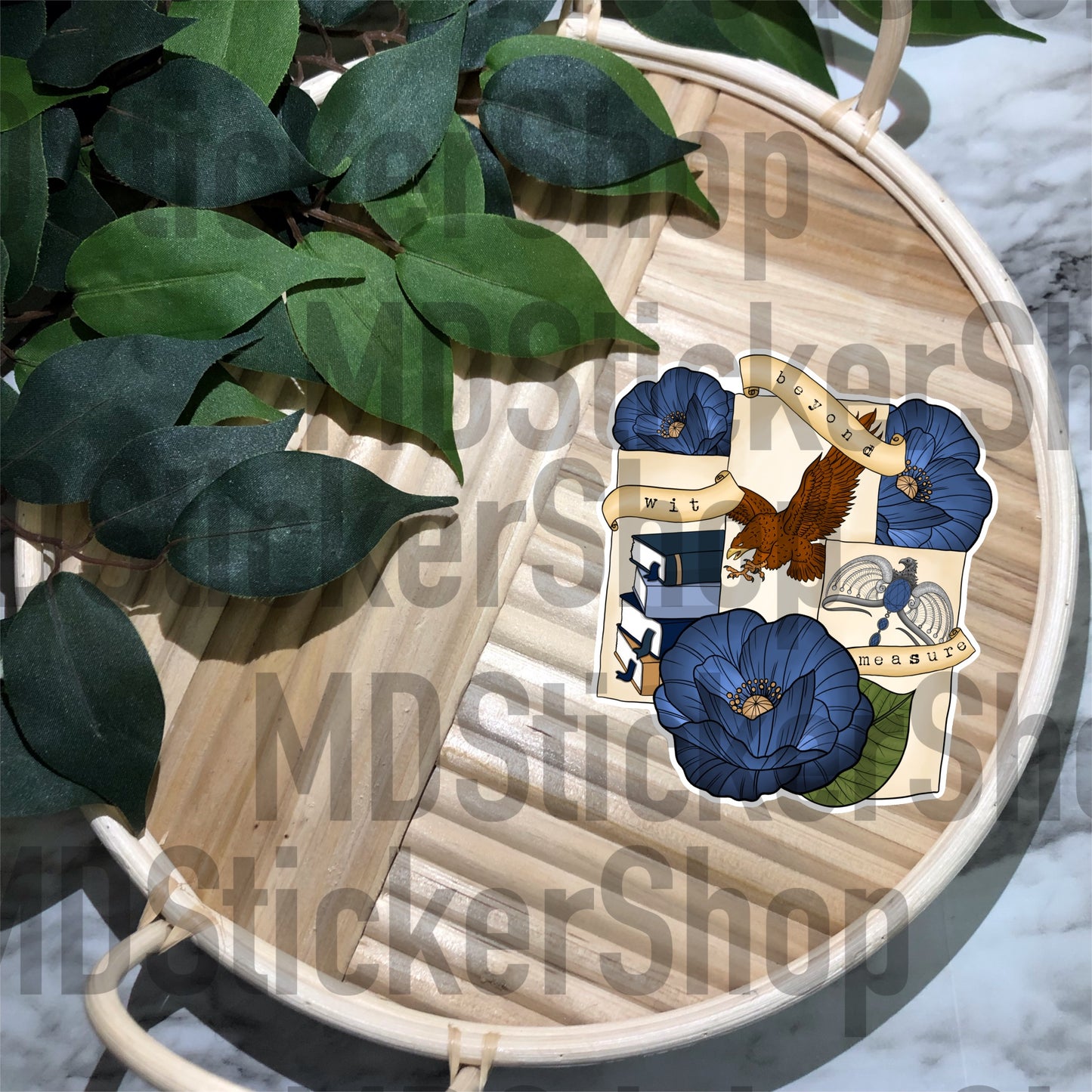 Blue House Wit Beyond Measure Vinyl Sticker