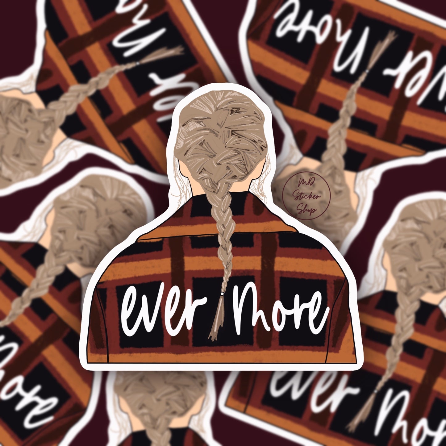 Taylor Swift Evermore Silhouette Sticker