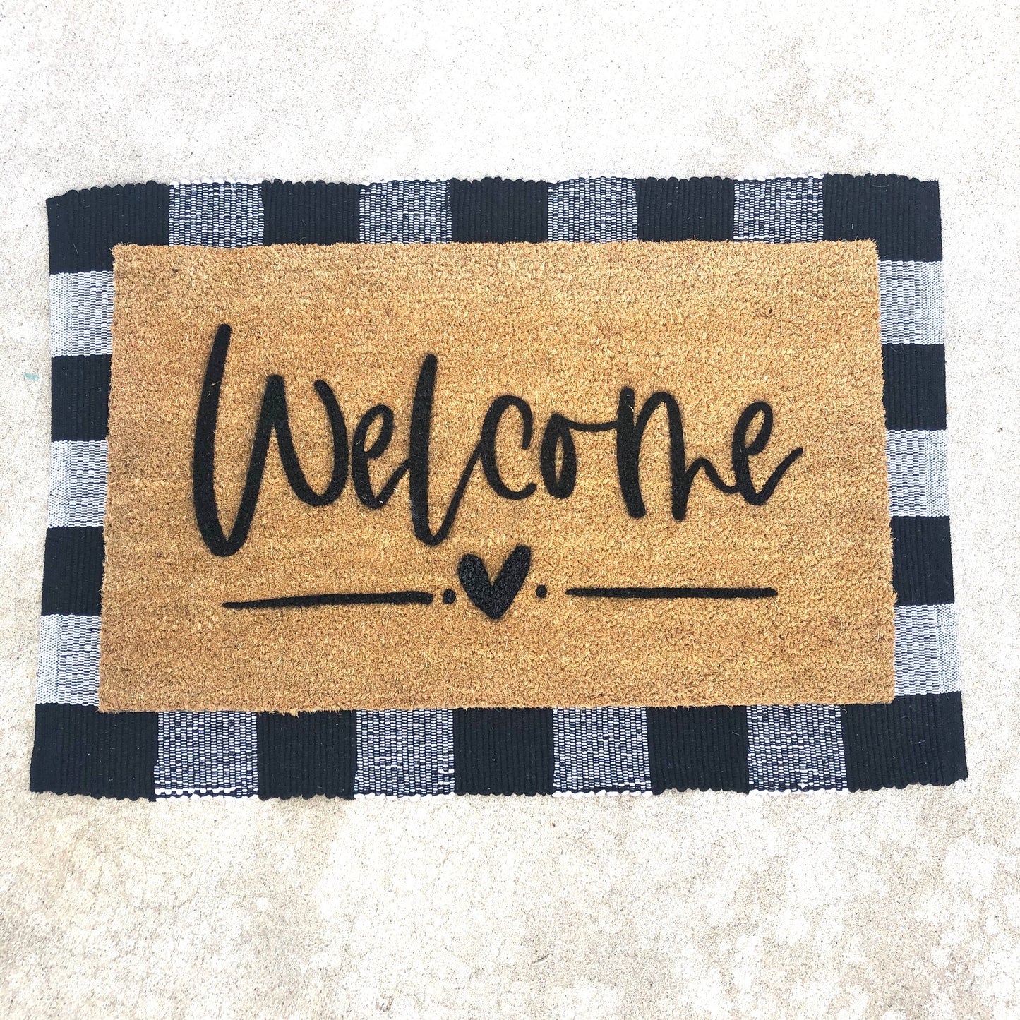 Welcome Heart Doormat