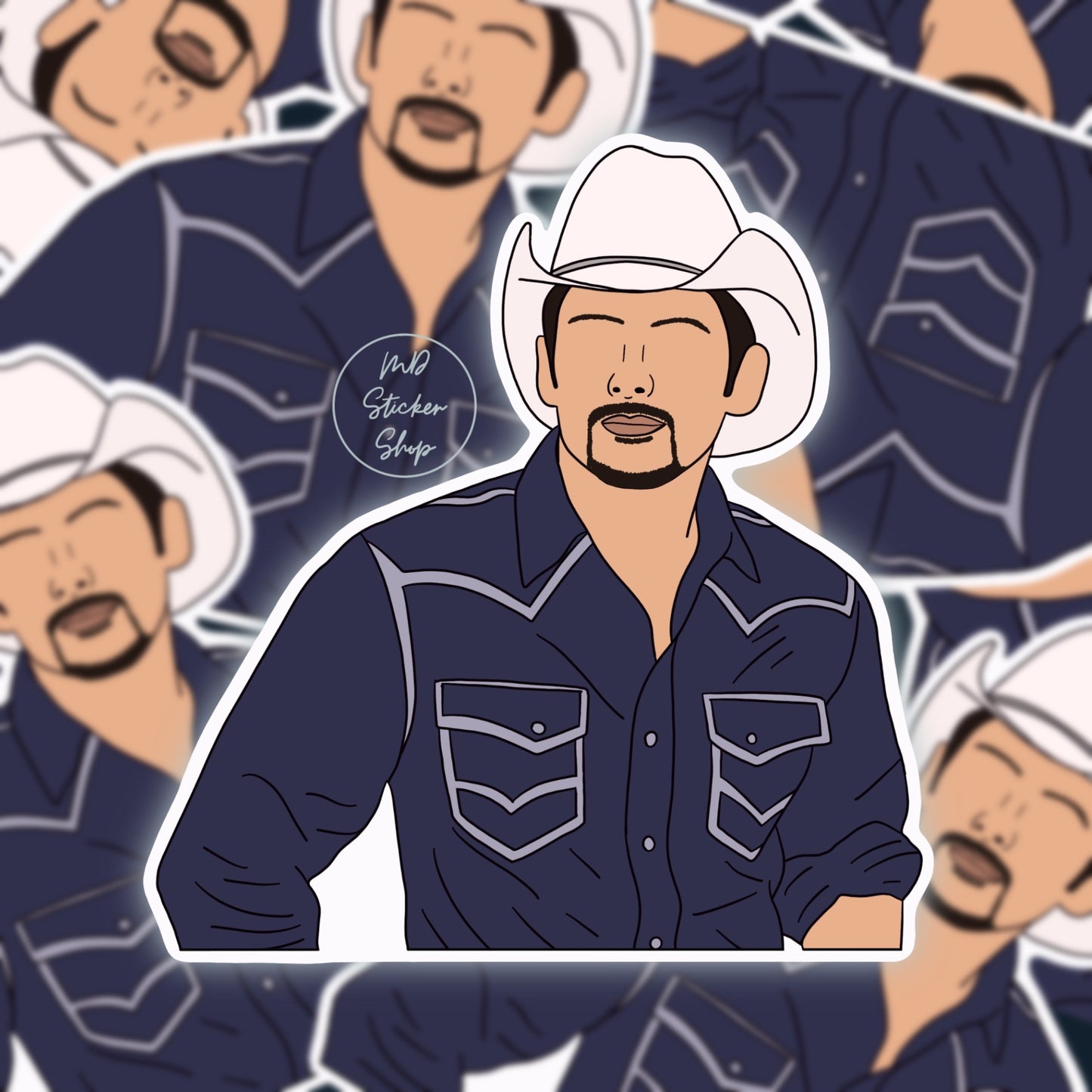 Brad Paisley Silhouette Sticker
