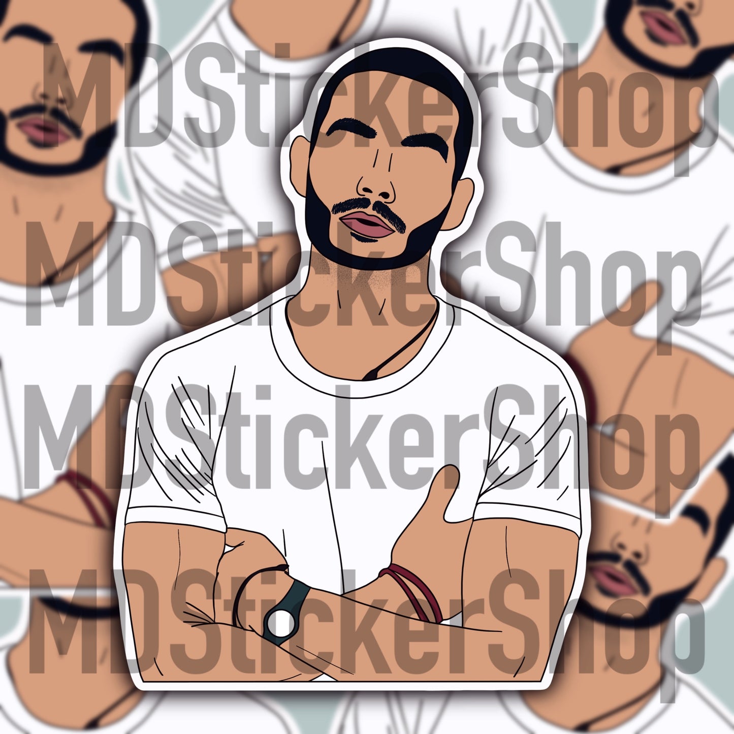 Manny Montana Silhouette Vinyl Sticker, Good Girls Rio