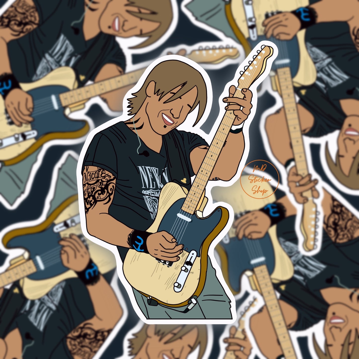 Keith Urban Silhouette Sticker