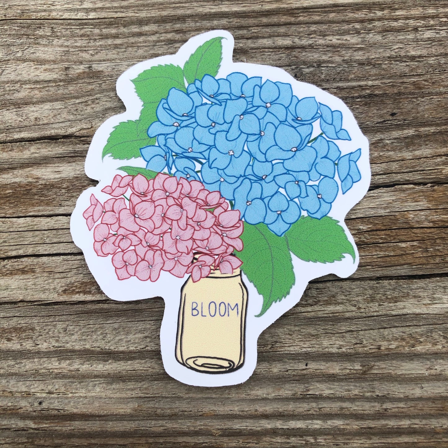 Hydrangea Bouquet in Vase Sticker