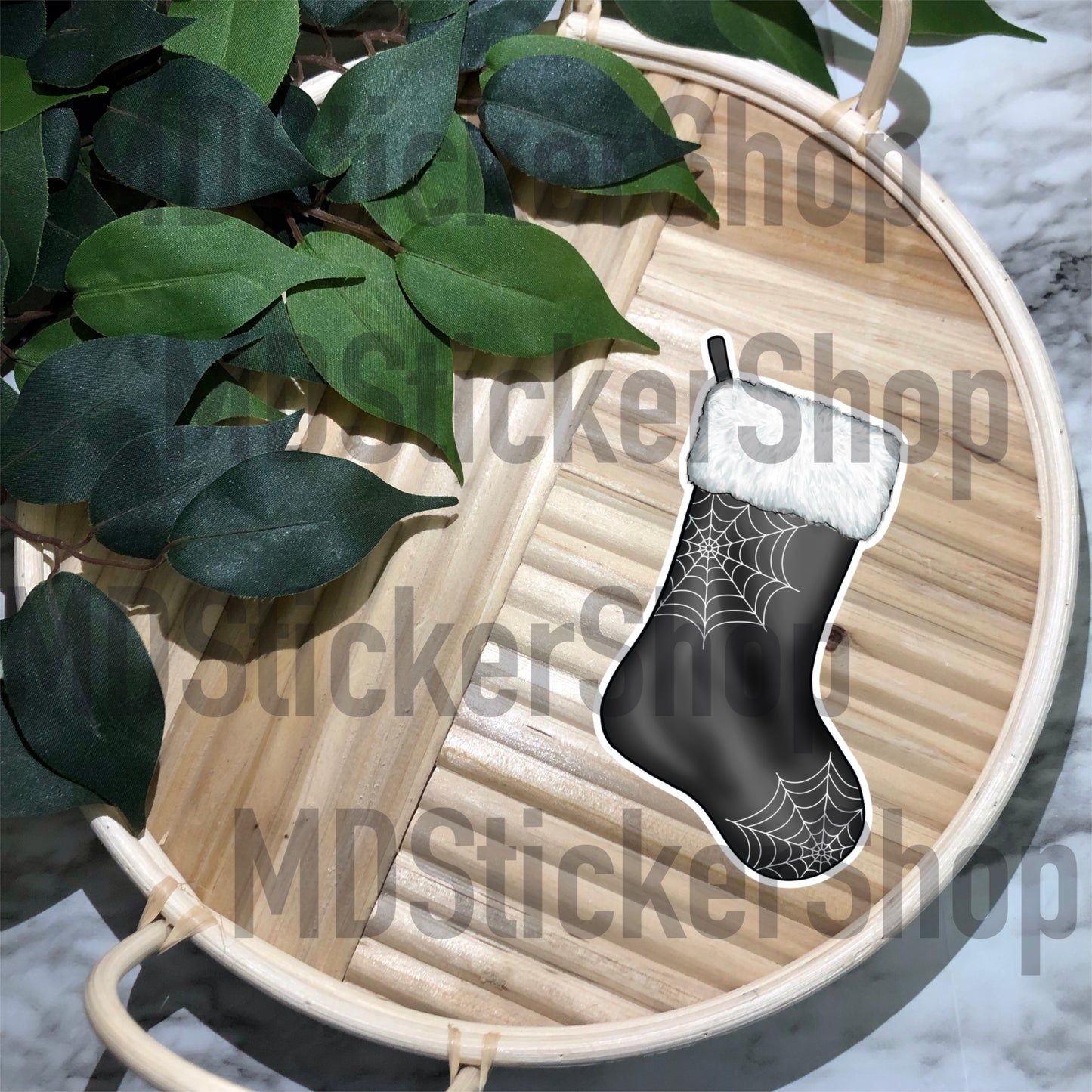 Creepy Christmas Stocking Vinyl Sticker