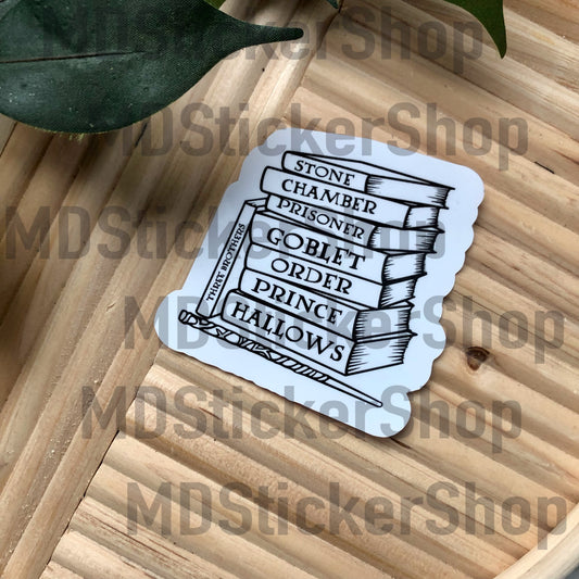 HP Book Stack Vinyl Sticker