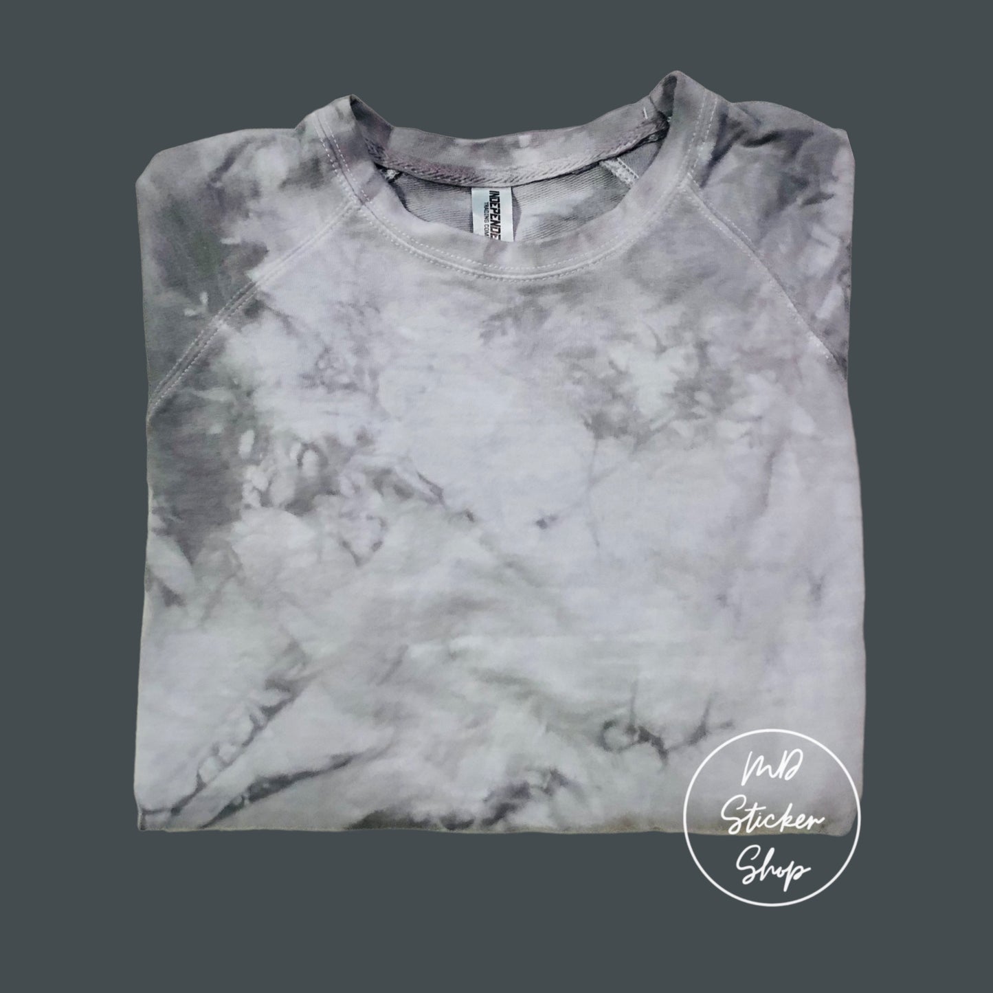 Charcoal Tie Dye Blank Crewneck Sweatshirt