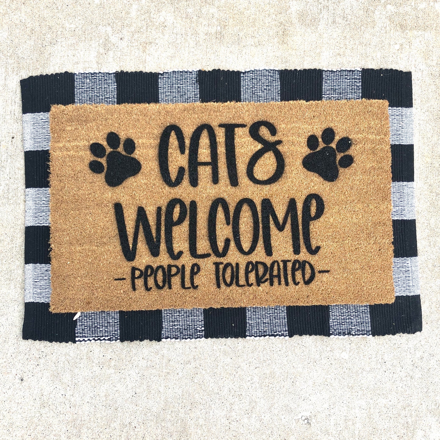 Cats Welcome People Tolerated Doormat