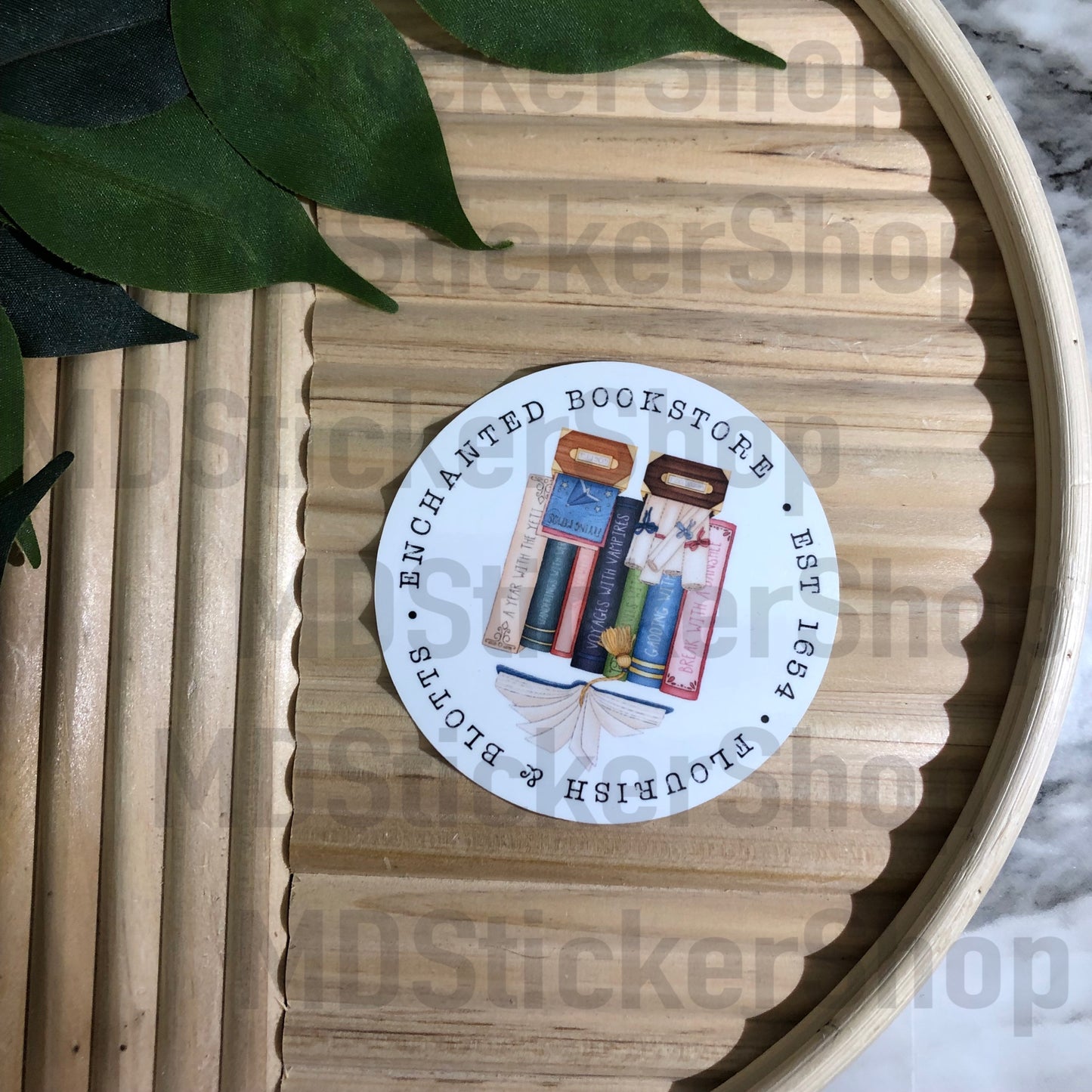 Enchanted Bookstore Est 1654 Vinyl Sticker