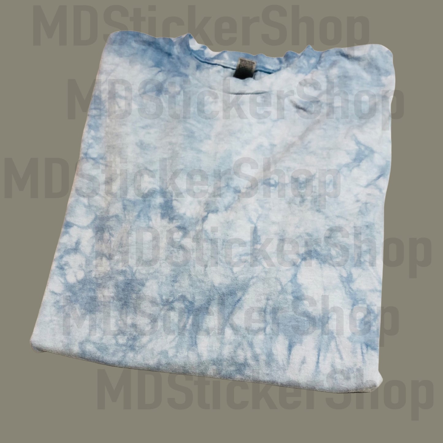 Blue Tie Dye Blank Tee