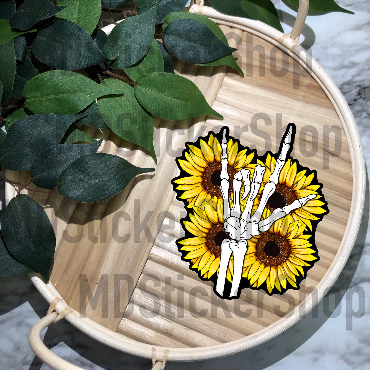 Sunflower Skellie Vinyl Sticker