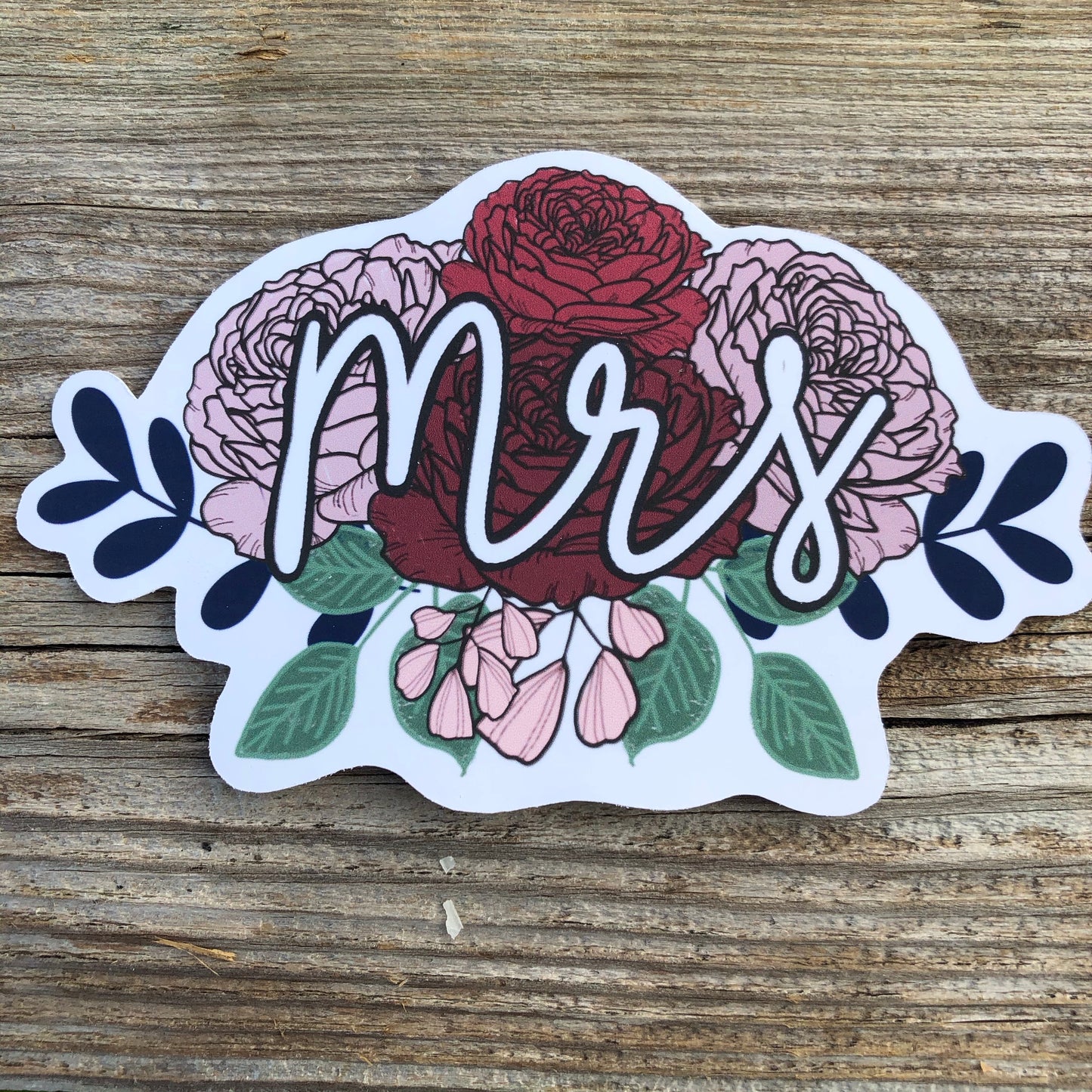 Mrs. Floral Sticker