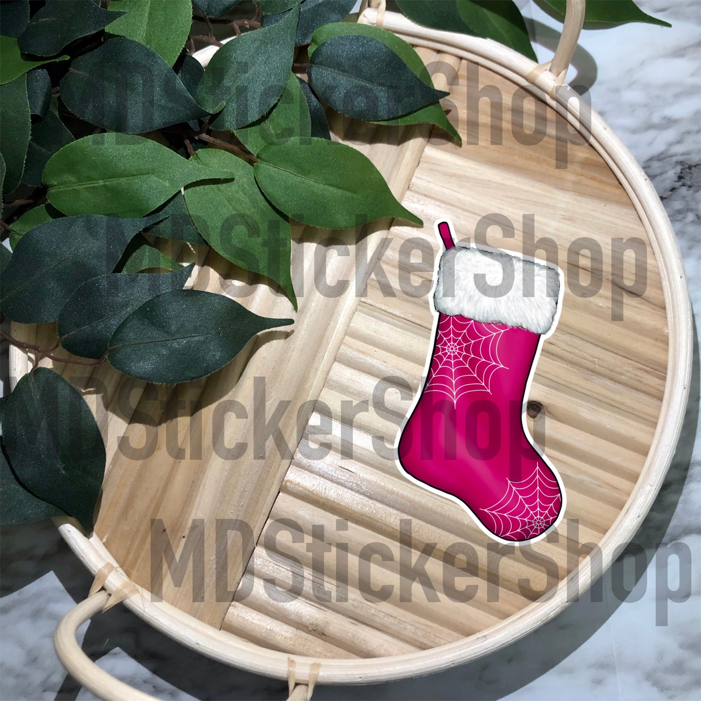 Creepy Christmas Stocking Vinyl Sticker