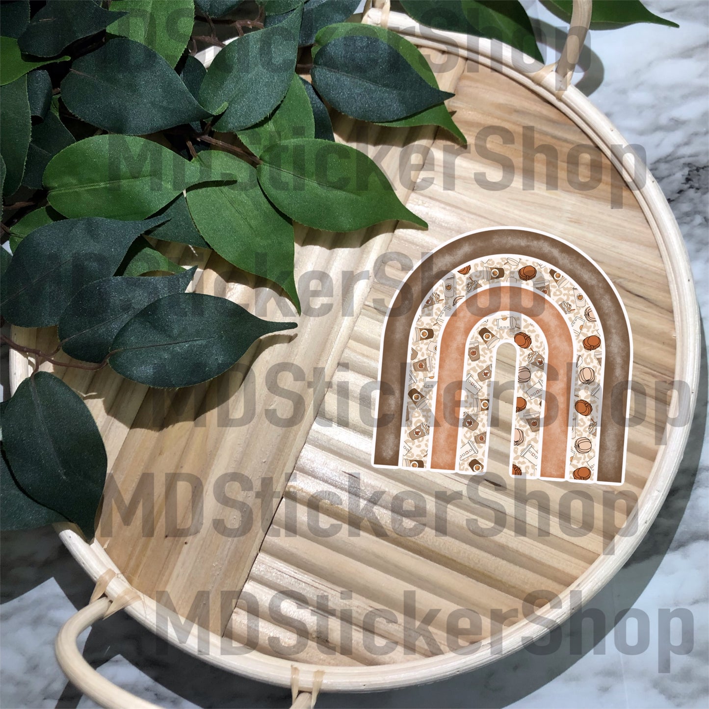 Pumpkin Spice Rainbow Vinyl Sticker