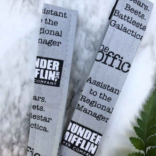 The Office Dunder Mifflin Print Wristlet Keychain, Key Fob