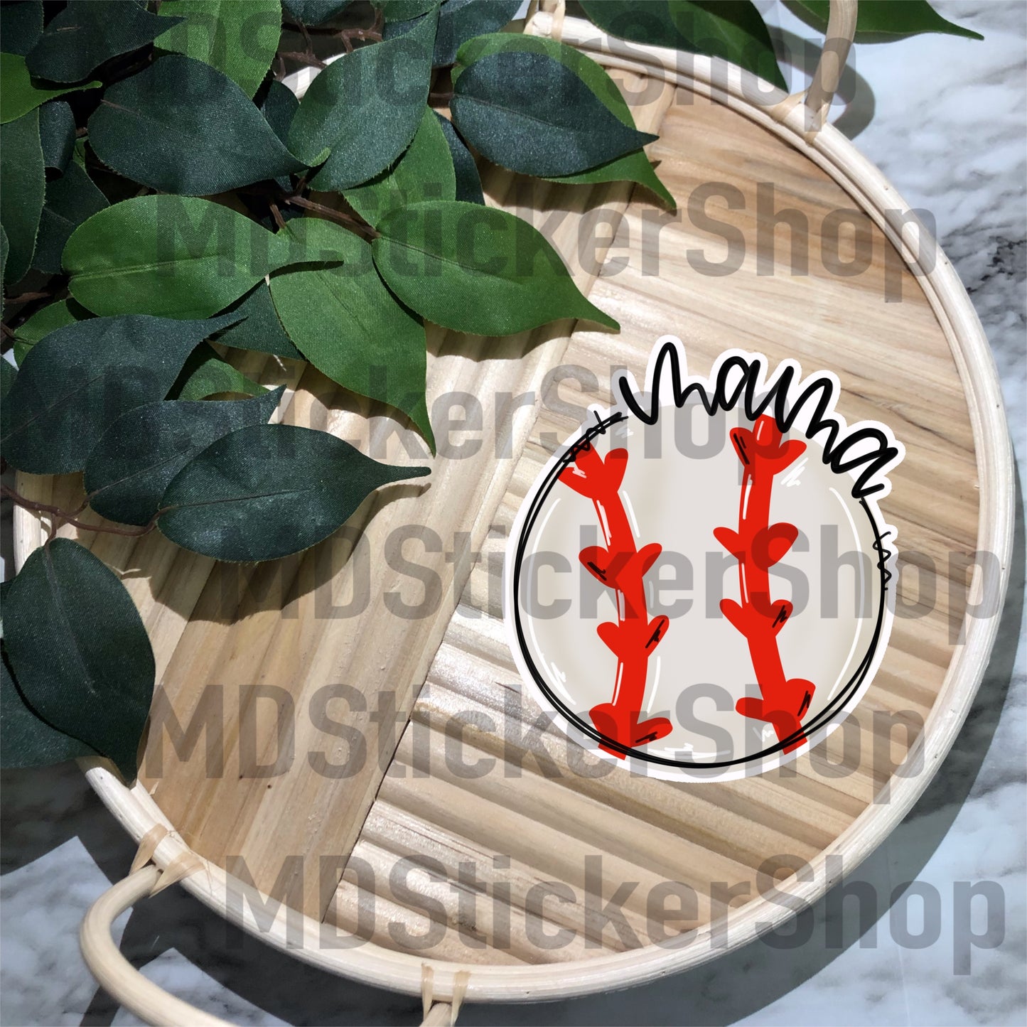 Baseball Mama Vinyl Sticker