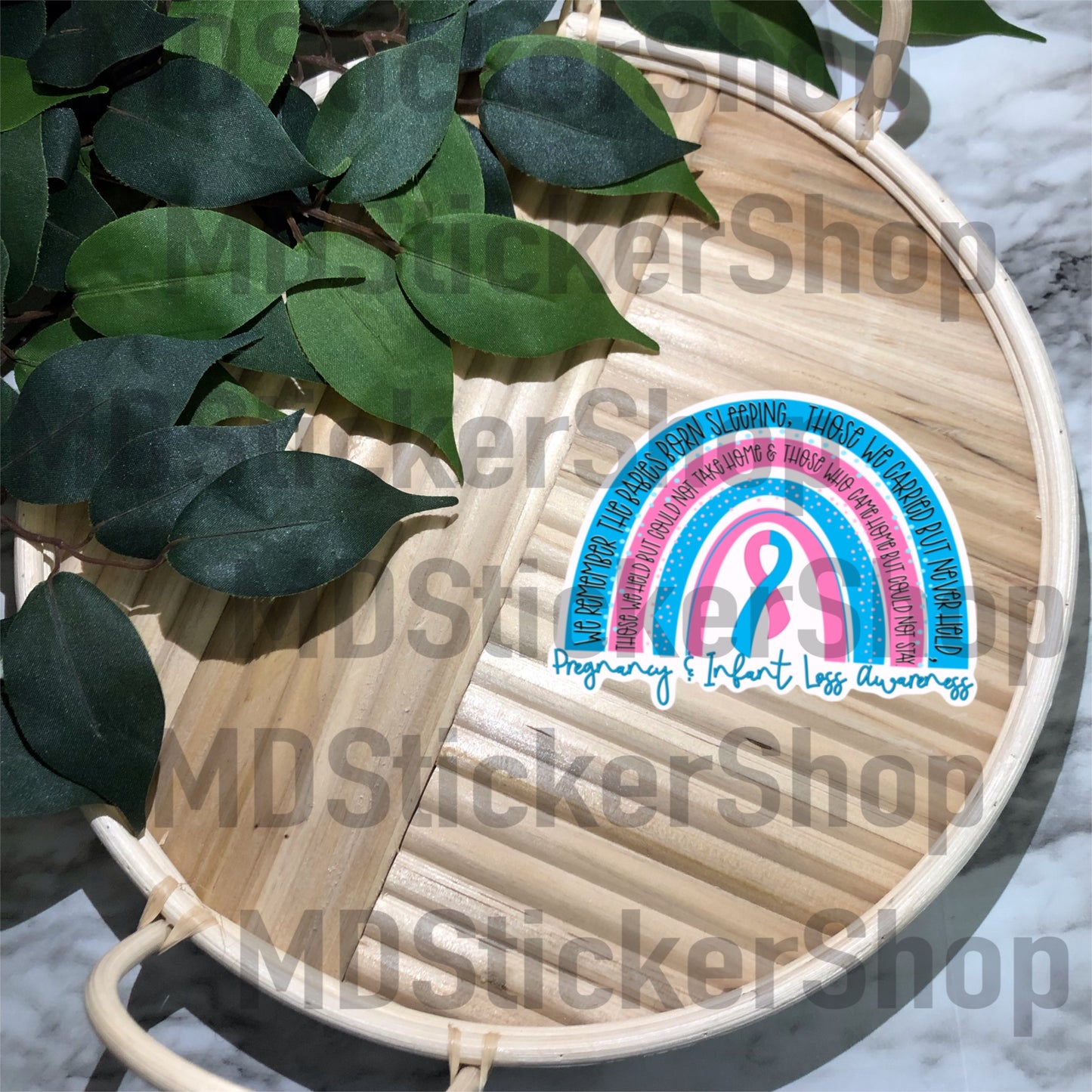 Pregnancy & Infant Loss Awareness Rainbow Vinyl Sticker