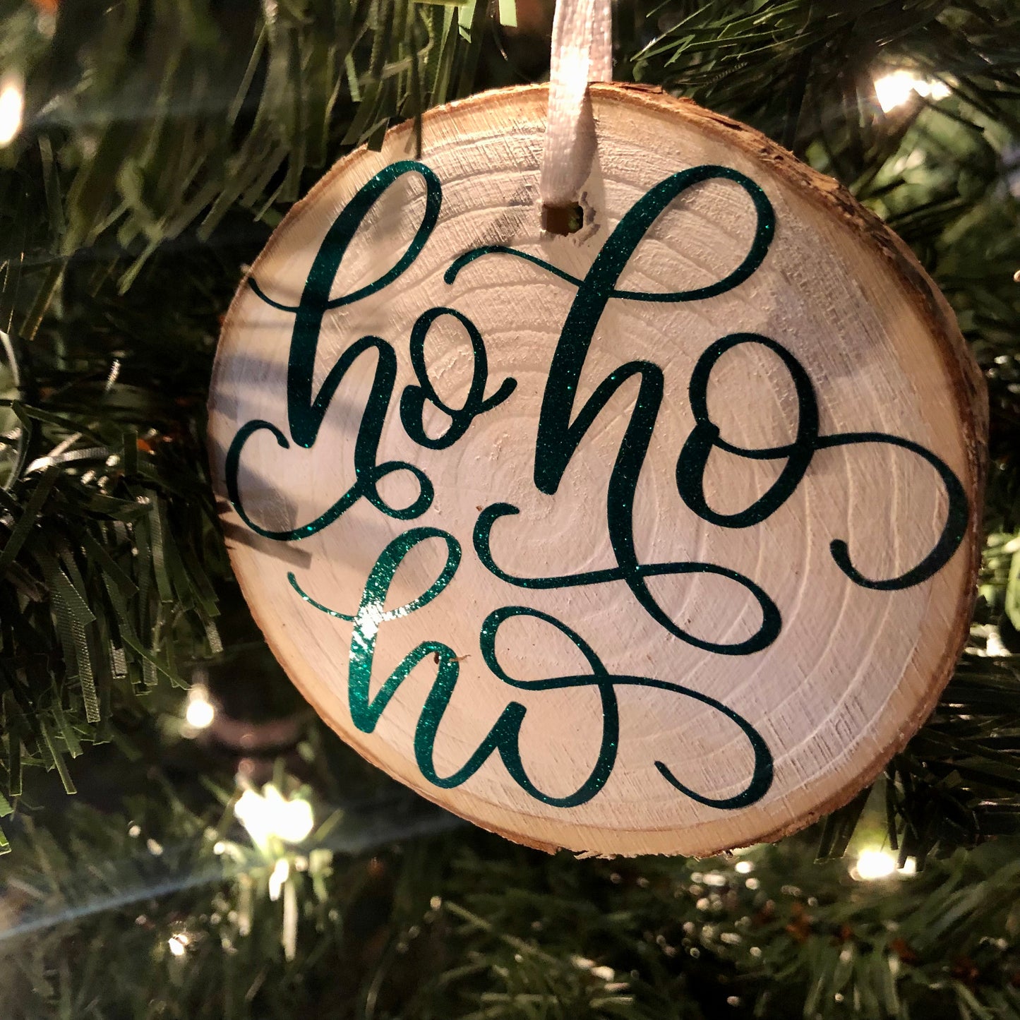 Ho Ho Ho Wood Ornament