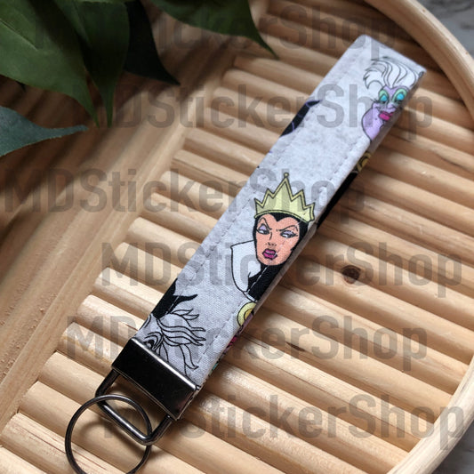 Villain Print Fabric Keychain