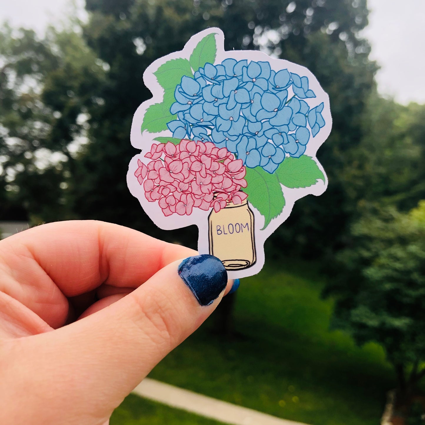 Hydrangea Bouquet in Vase Sticker