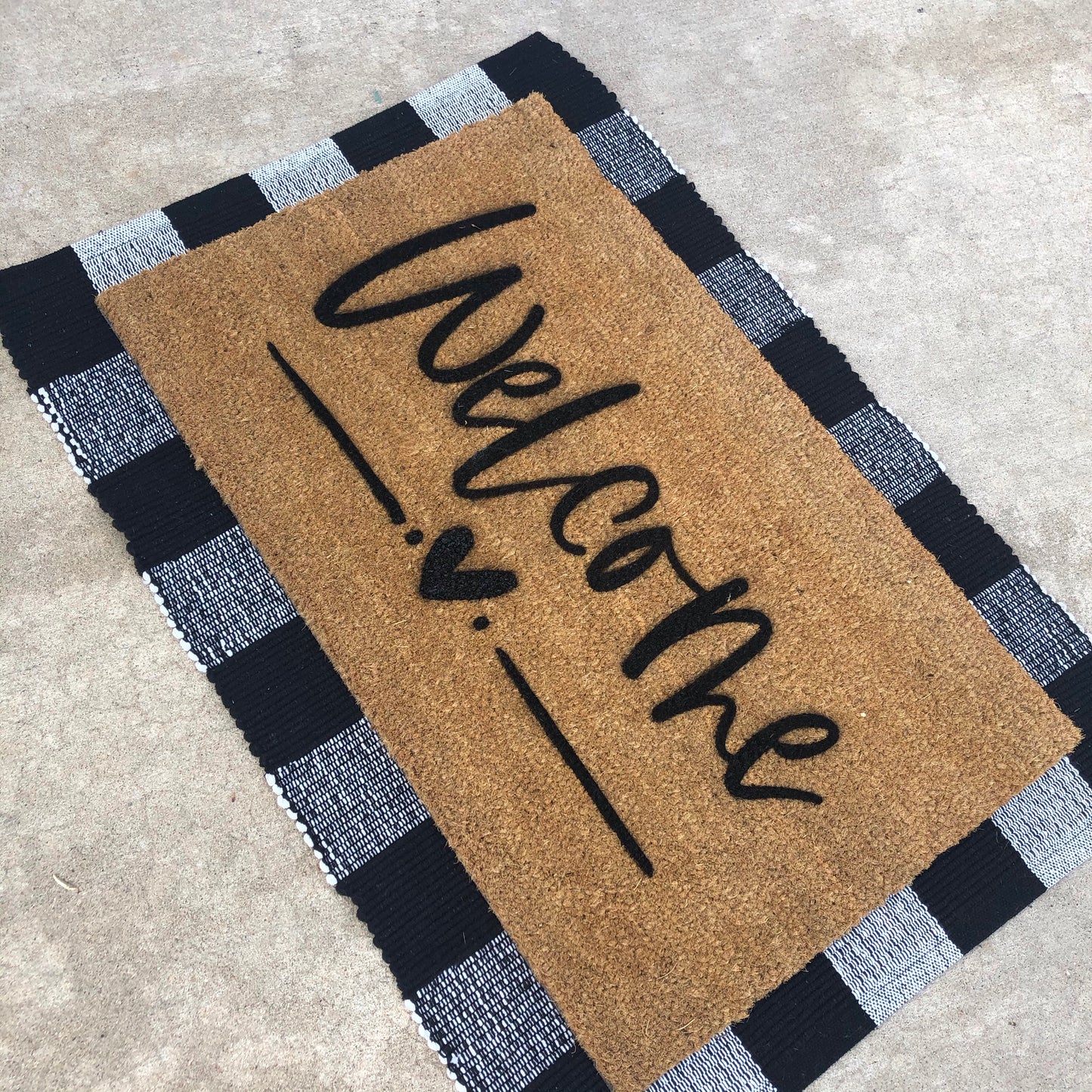 Welcome Heart Doormat