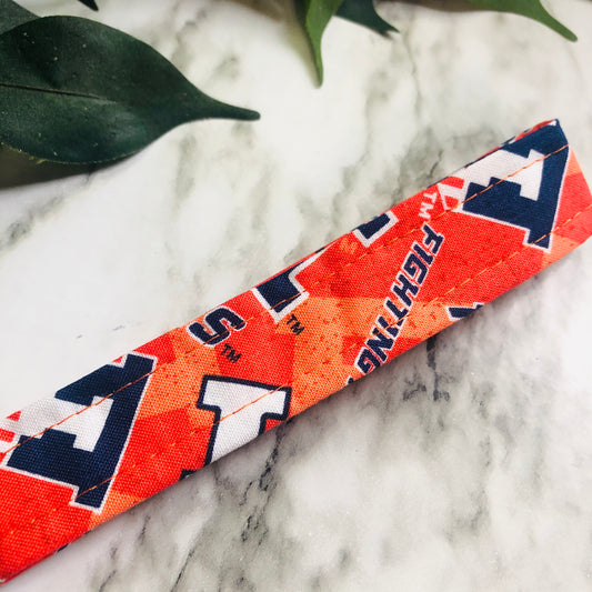 University of Illinois Urbana-Champaign Illini Print Fabric Wristlet Keychain, Key Fob