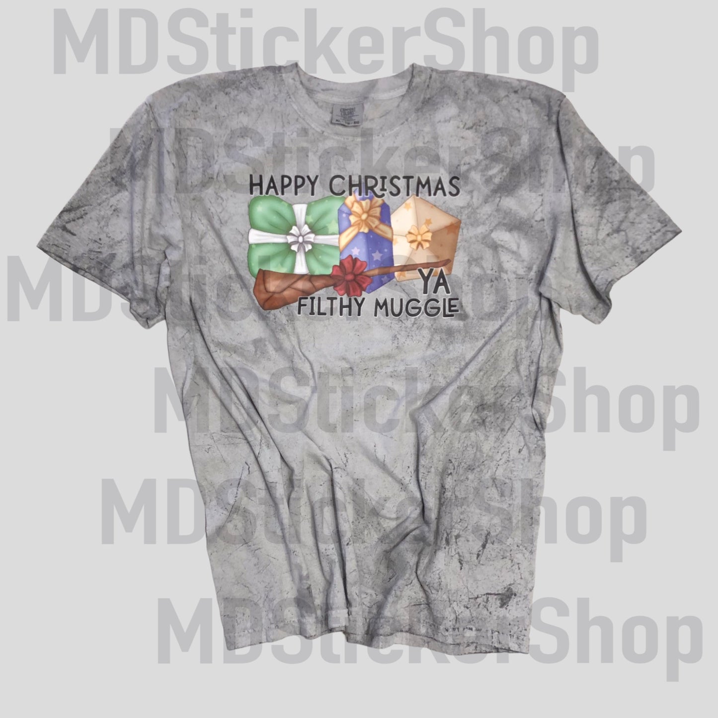Happy Christmas Smoke Grey Tee