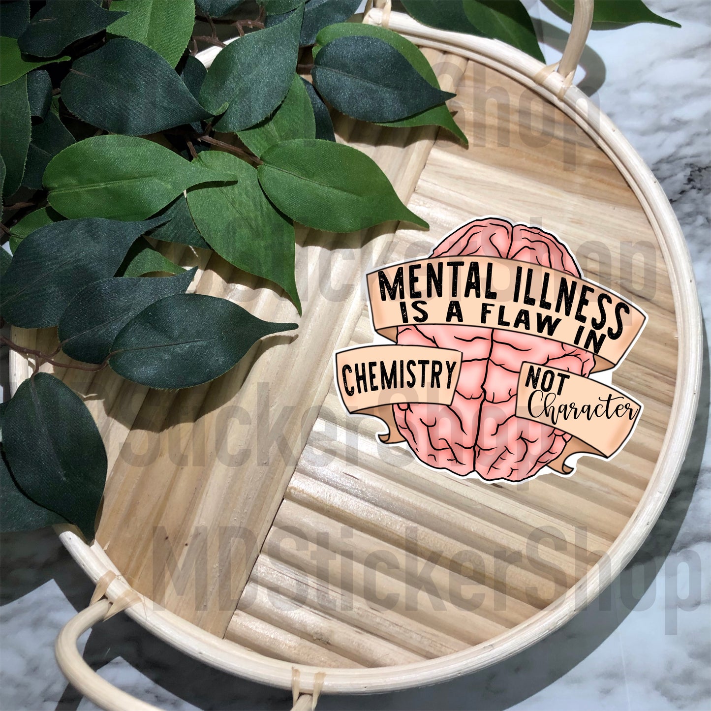 Mental Illness Is A Flaw in Chemistry Vinyl Sticker