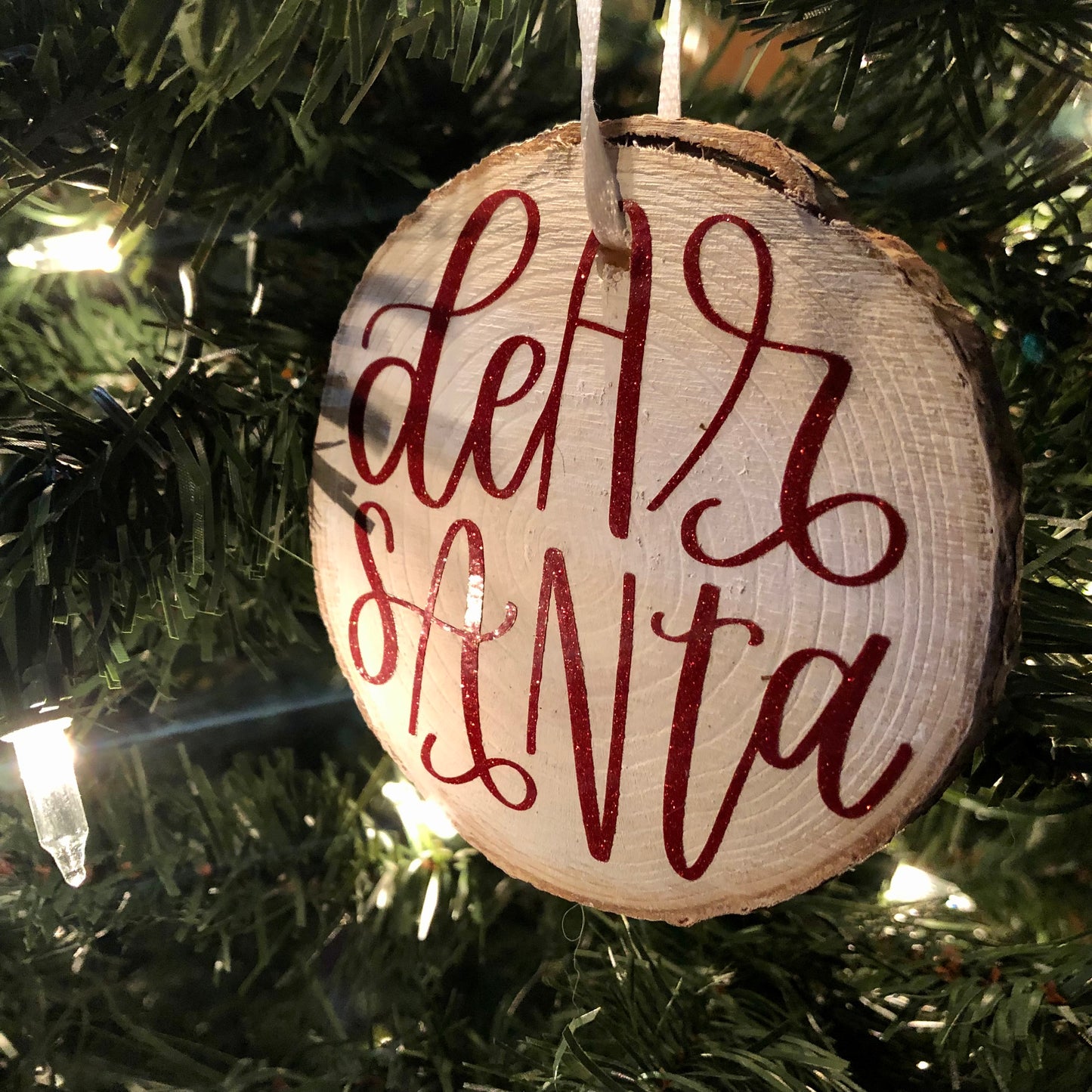 Dear Santa Wood Ornament