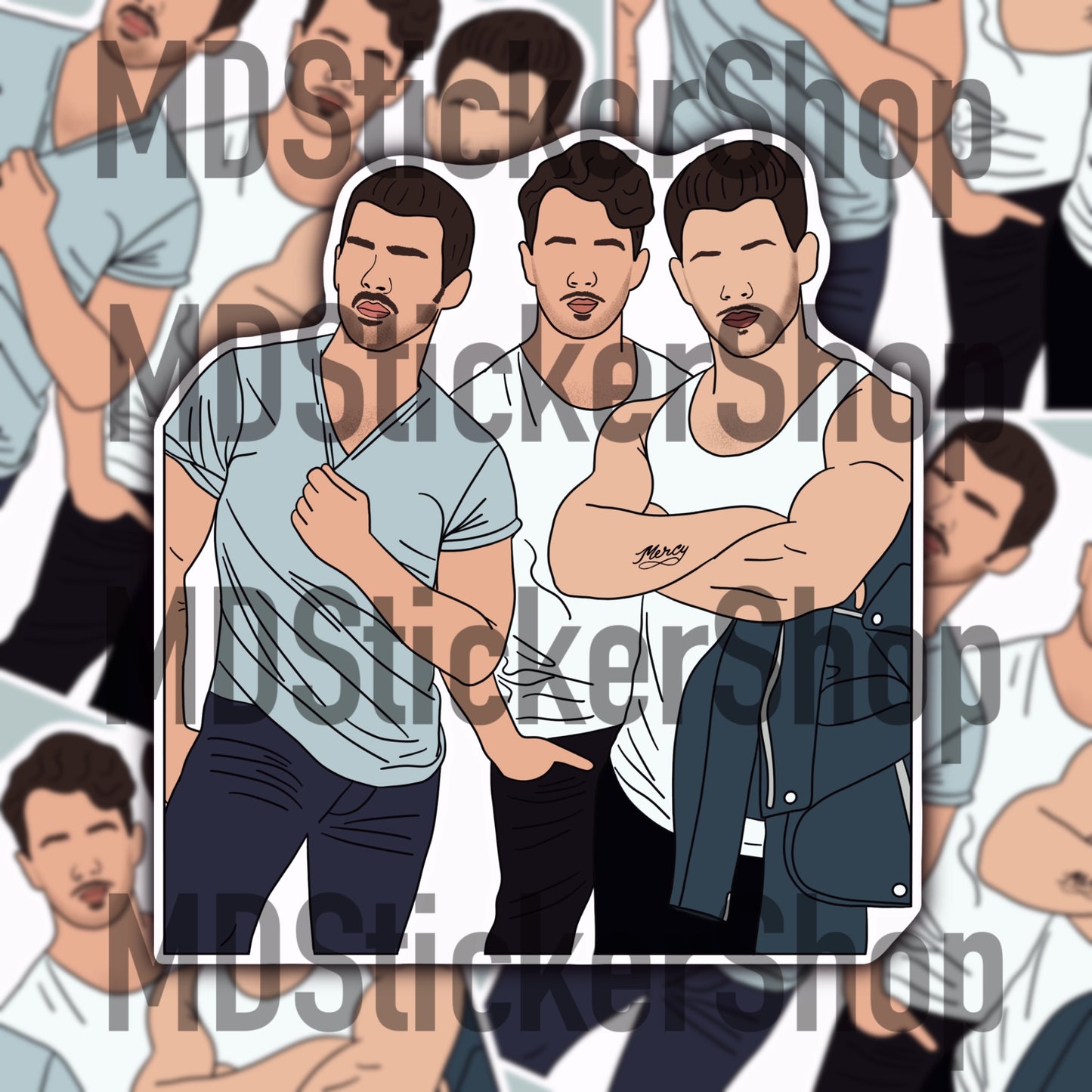 Jonas Brothers Silhouette Vinyl Sticker