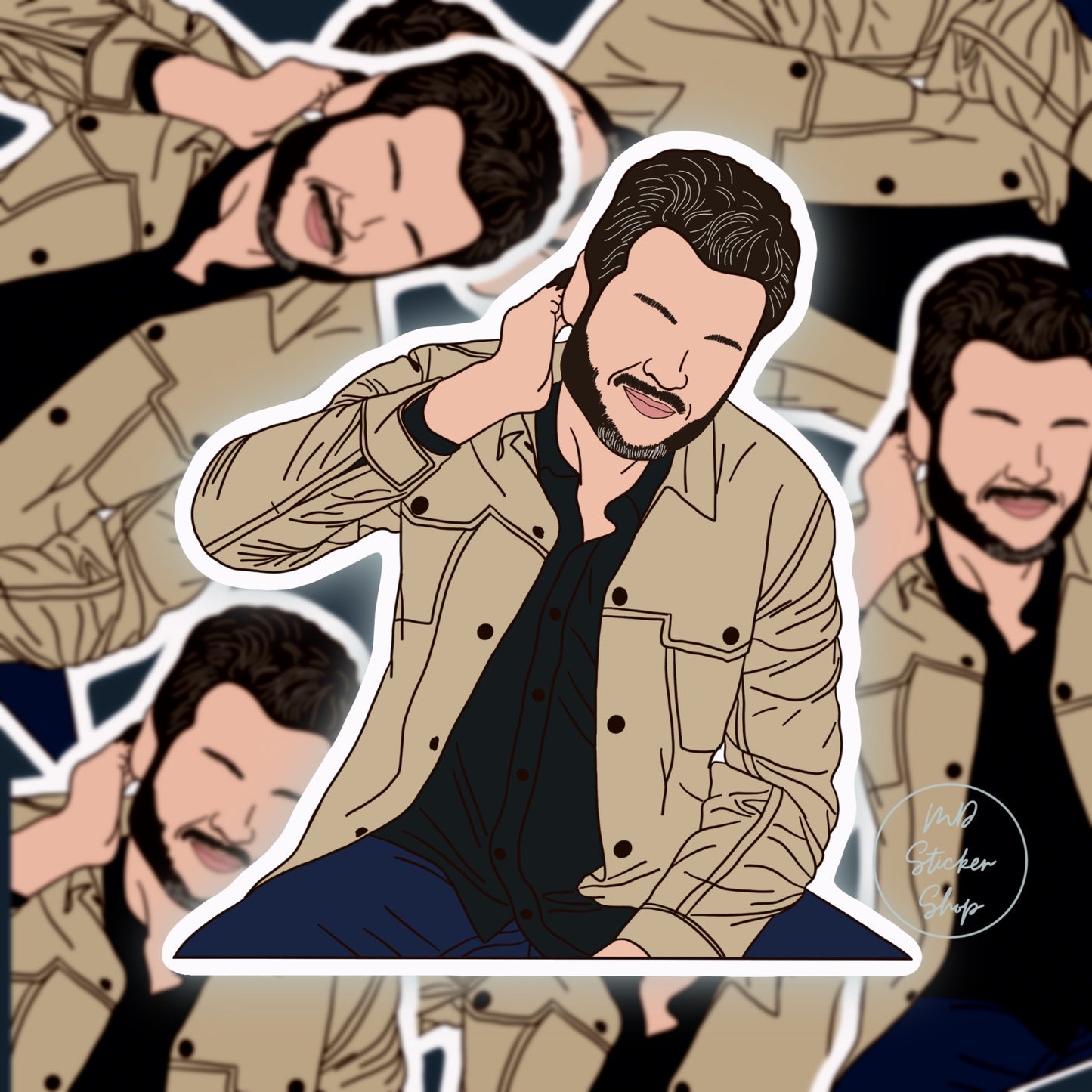 Blake Shelton Silhouette Sticker