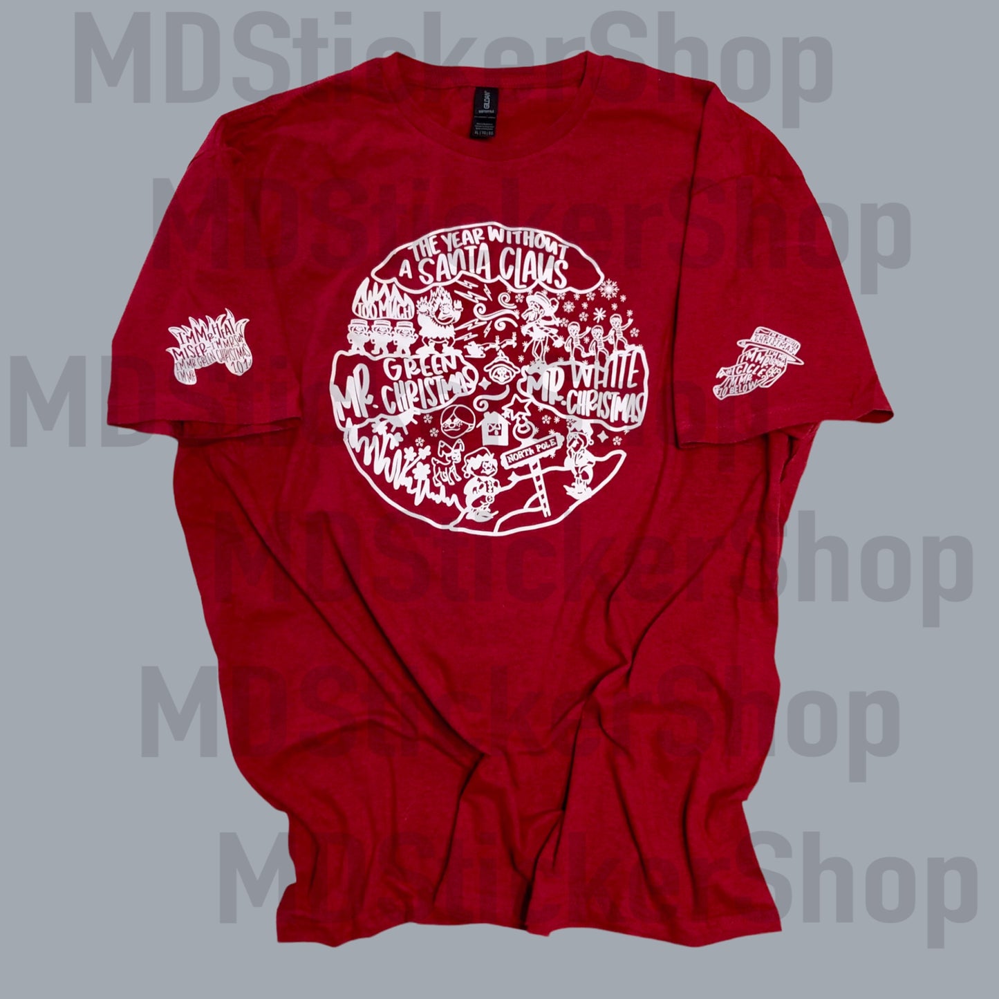 The Year Without a Santa Claus Icons Red Tee