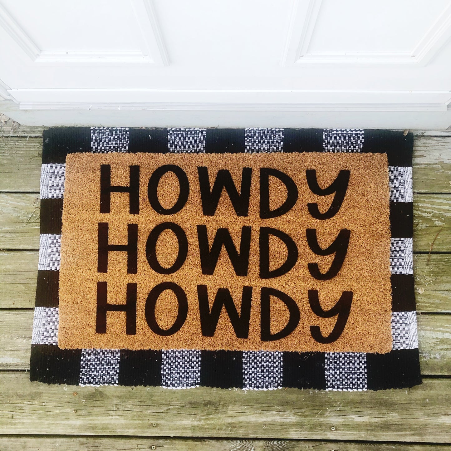 Howdy x3 Doormat 18x30