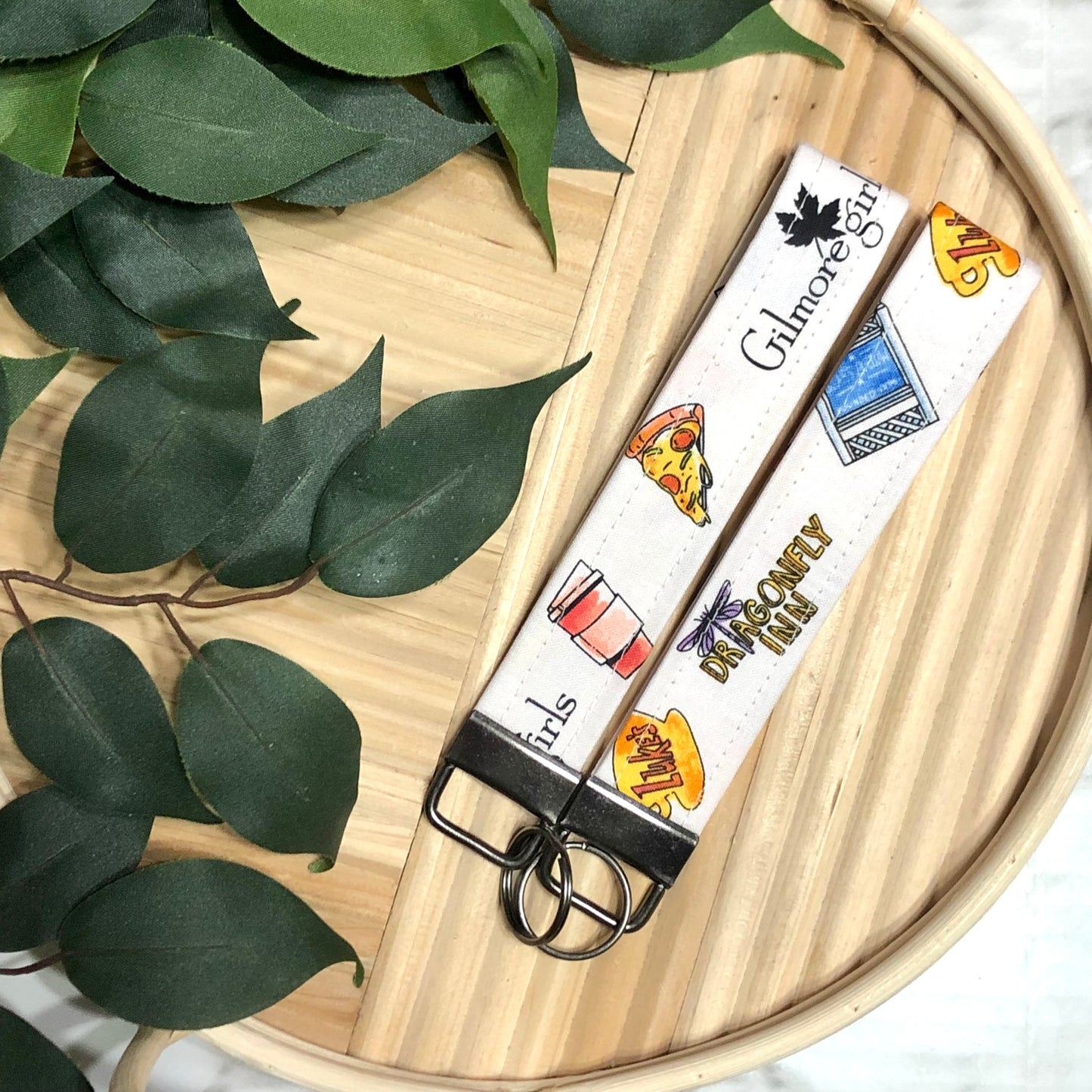 Gilmore Girls Icons Print Fabric Wristlet Keychain, Key Fob