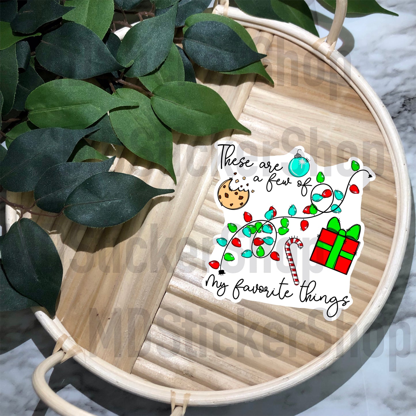 Favorite Things Christmas Edition Vinyl Sticker