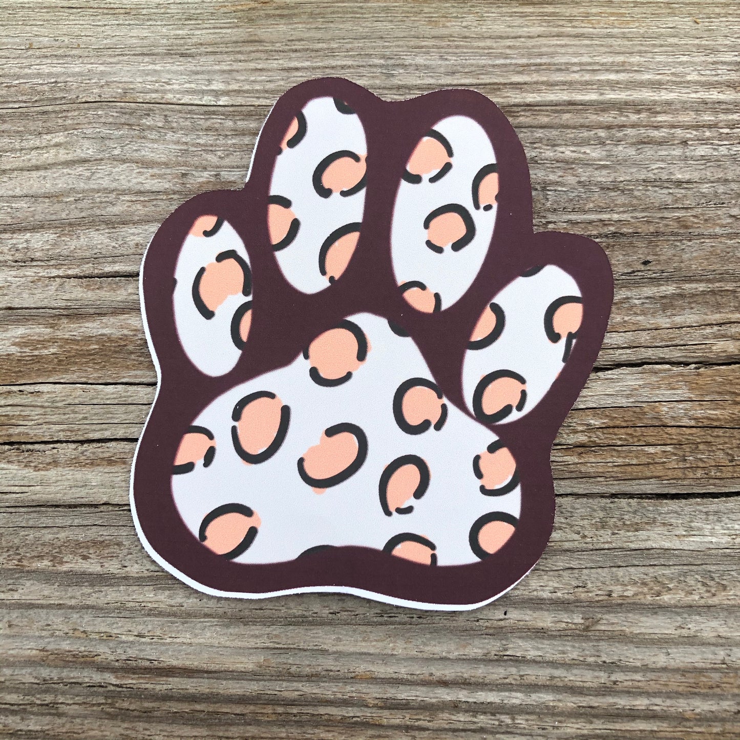 Leopard Paw Print Sticker