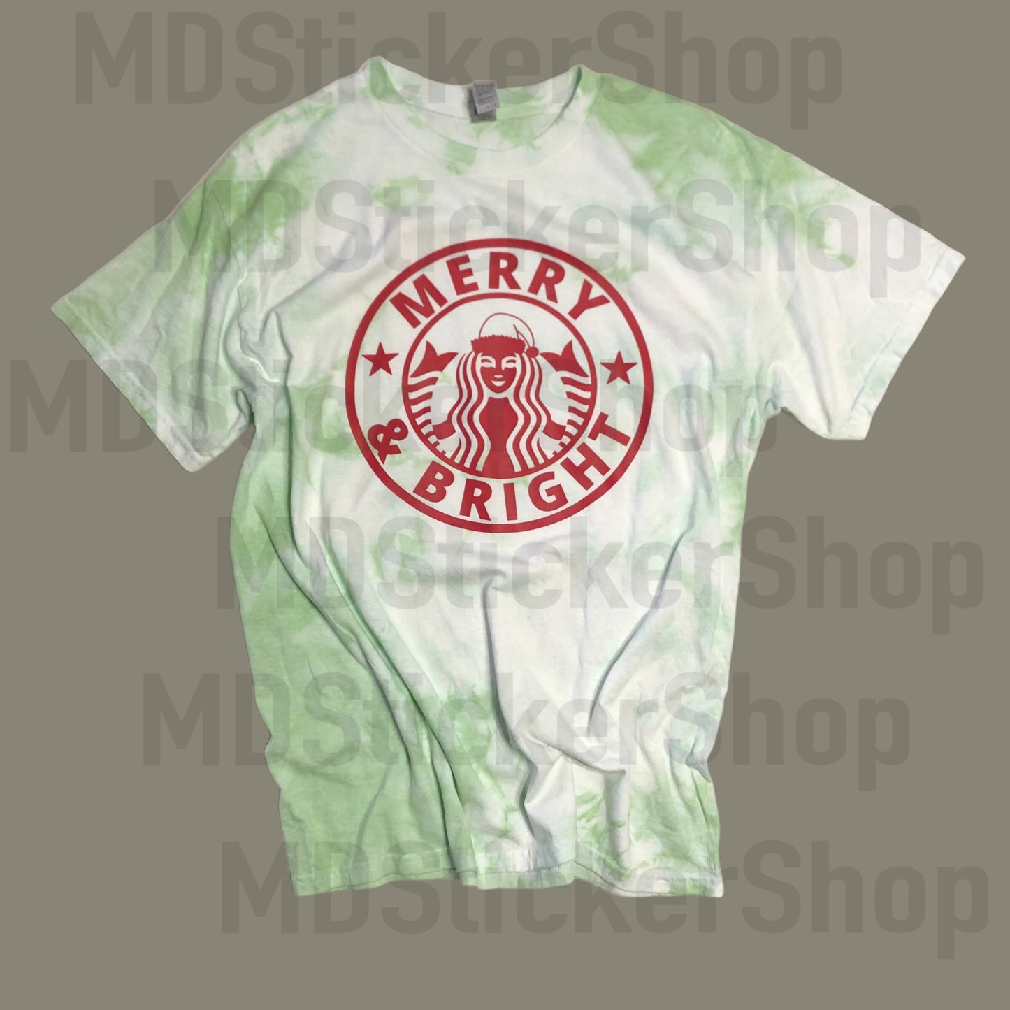 Merry & Bright Lime Tie Dye Tee