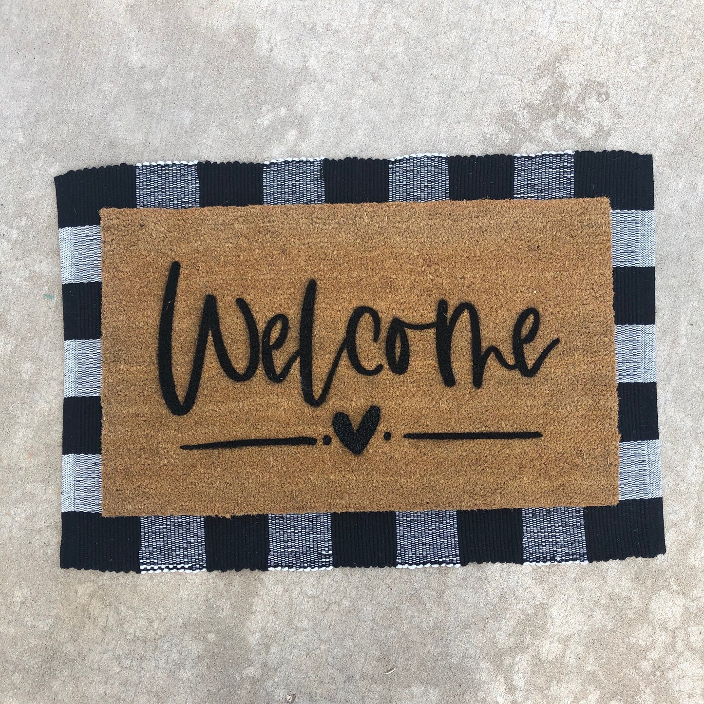Welcome Heart Doormat