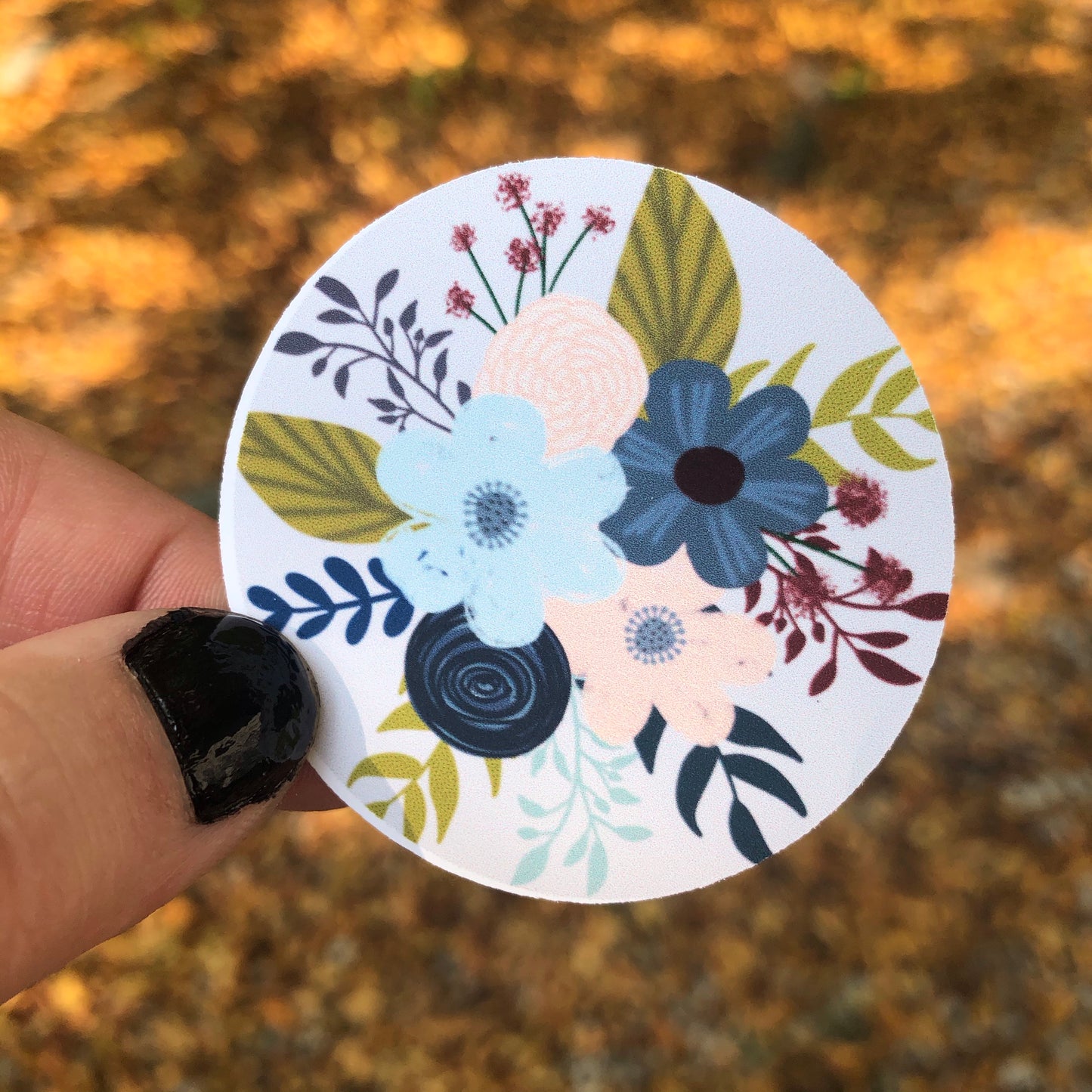 Floral Circle Sticker