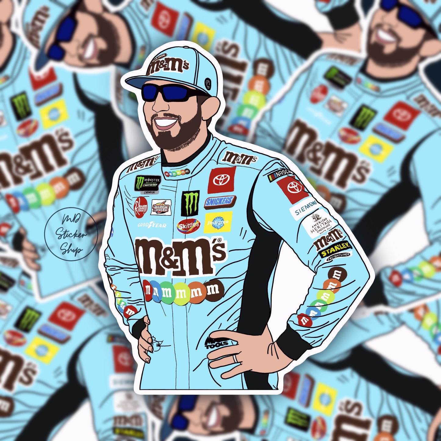 Kyle Busch Silhouette Vinyl Sticker / NASCAR Cup Driver