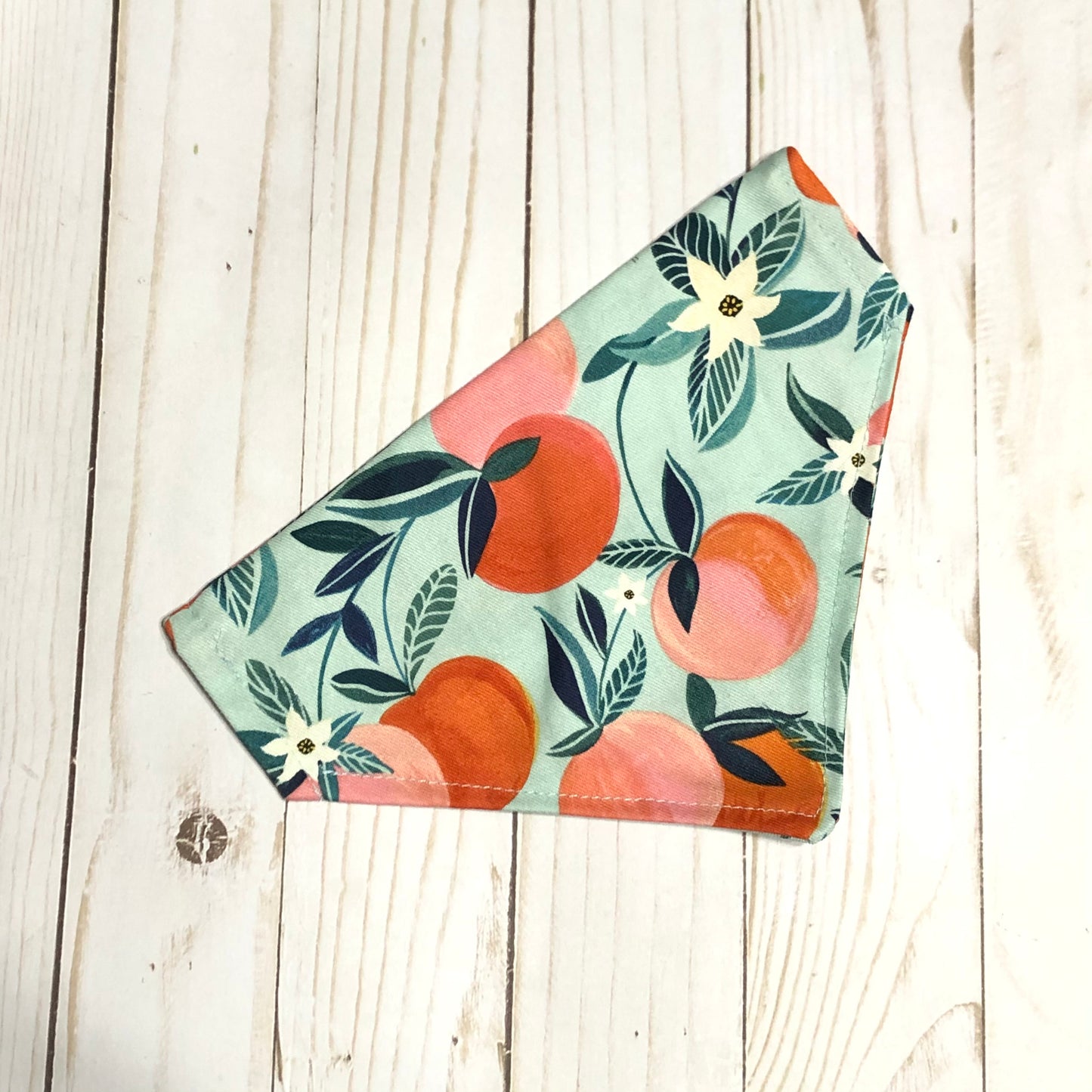 Oranges & Peaches Print Fabric Pet Bandana