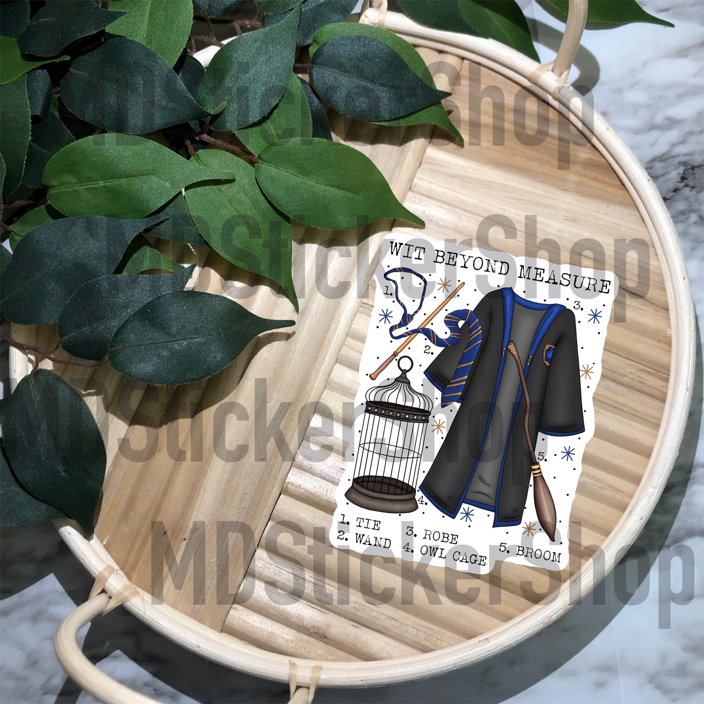 Blue House Chart Vinyl Sticker