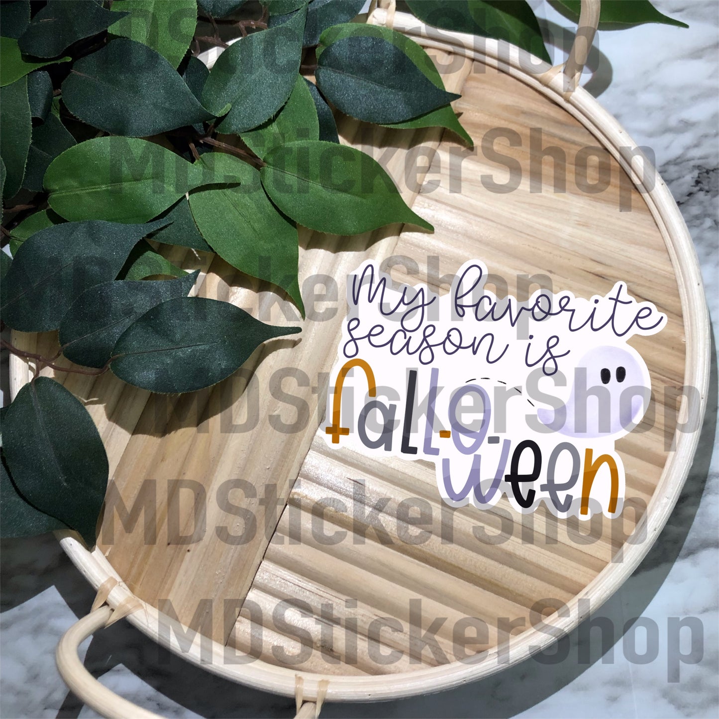 My Favorite Season Is Fall-o-ween Vinyl Sticker