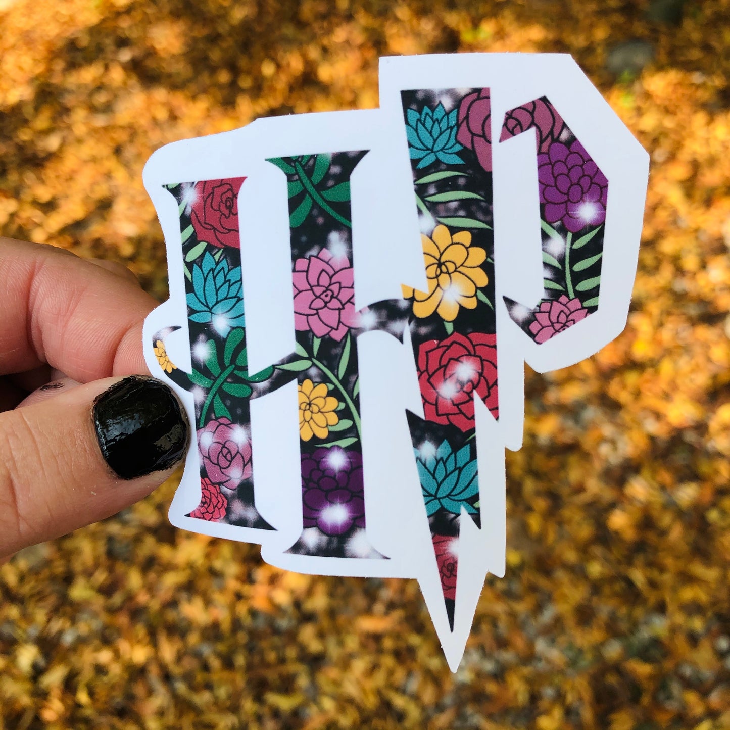 Harry Potter HP Floral Bling Sticker