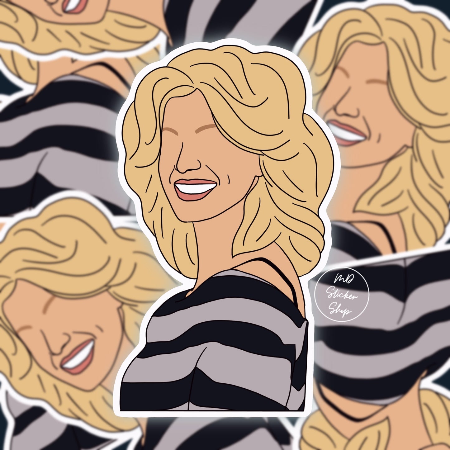 Faith Hill Throwback Silhouette Vinyl Sticker