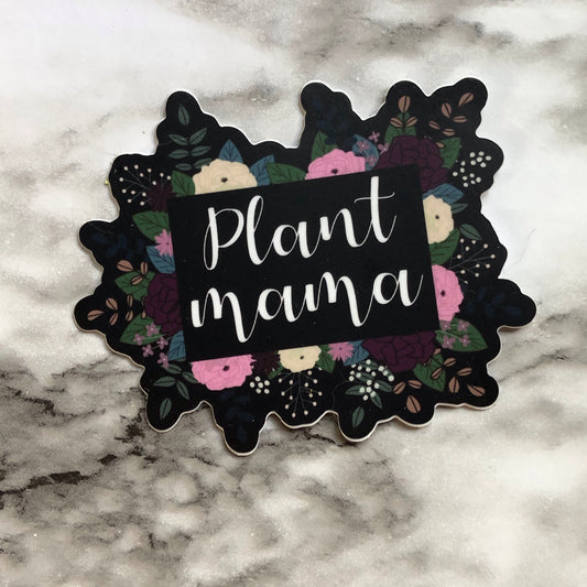 Plant Mama Floral Vinyl Sticker
