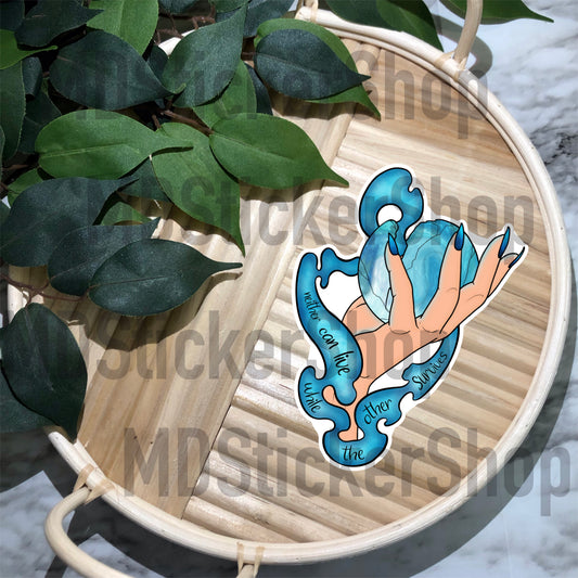 Neither Can Live Vinyl Sticker