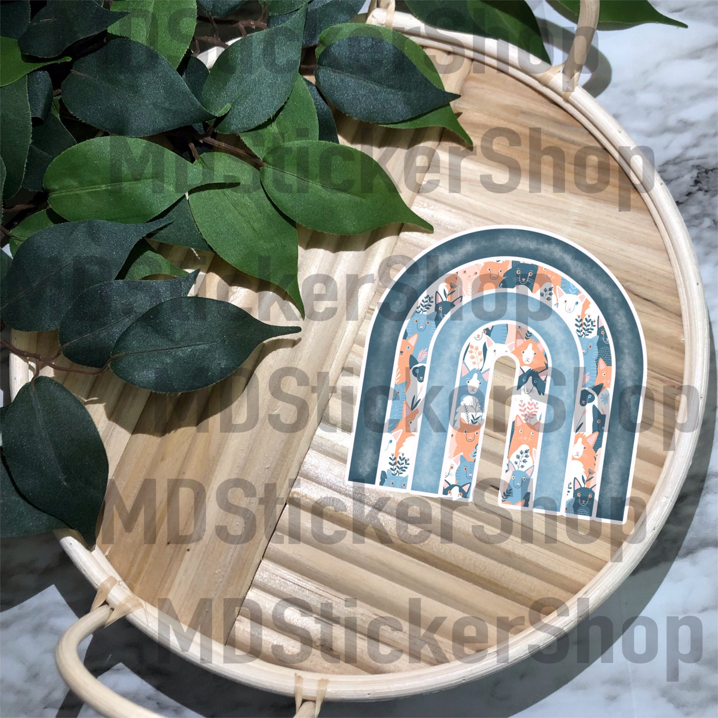 Cat Rainbow Vinyl Sticker