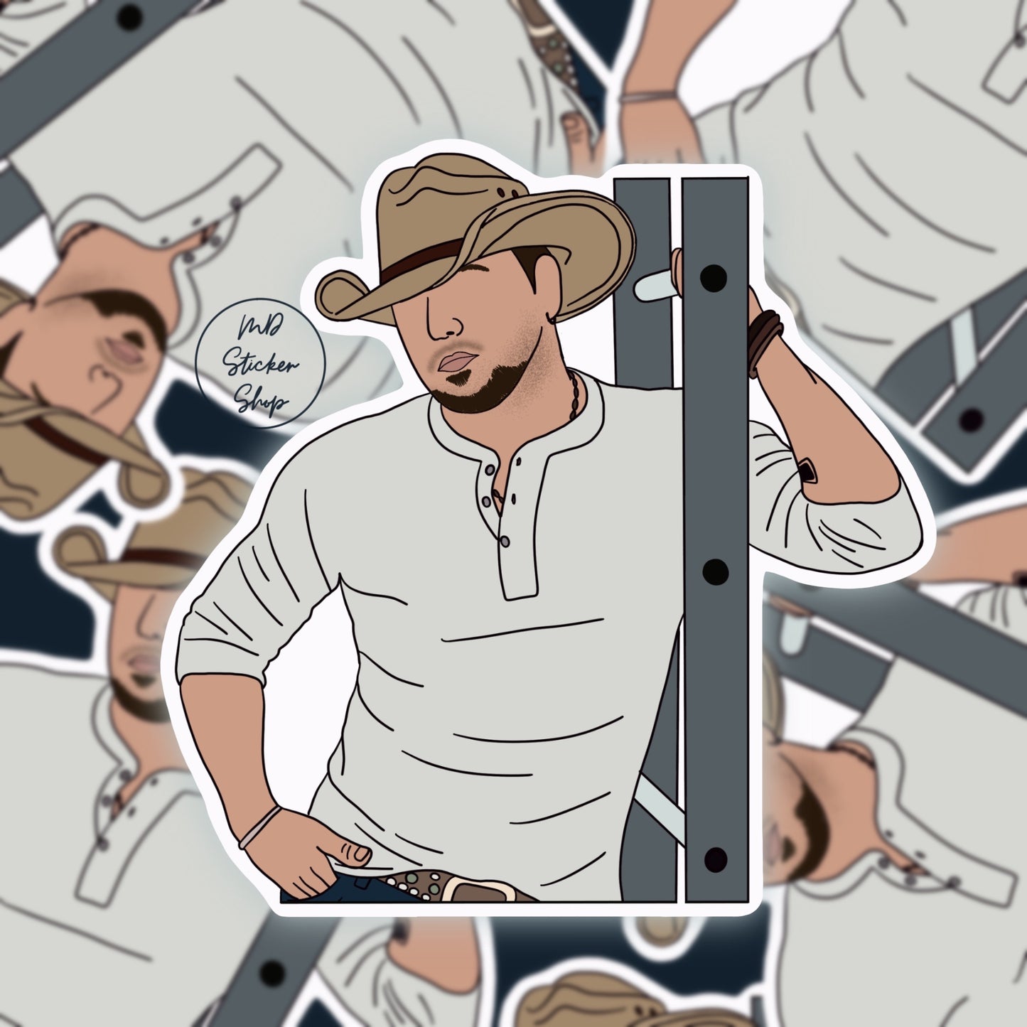 Jason Aldean Silhouette Sticker